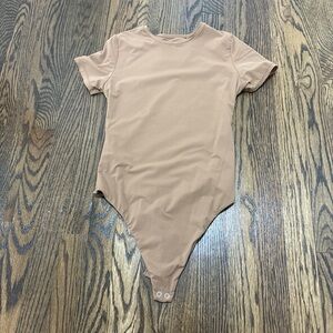Auden Tan Short Sleeve Bodysuit